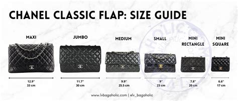 chanel bag sizes and prices